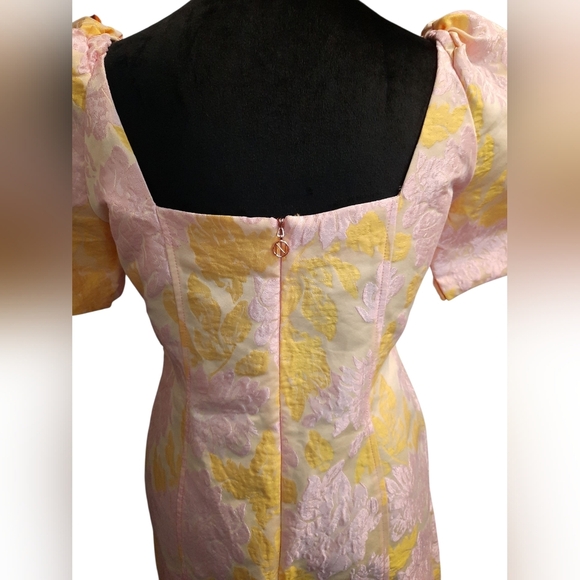 NWT Nookie Pink and Yellow Floral MINI Dress MED - Picture 9 of 10